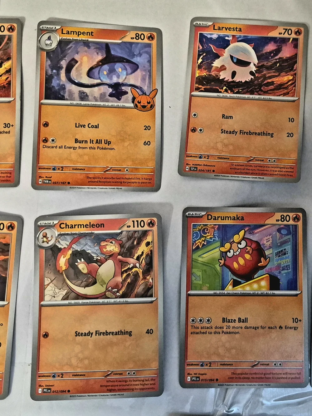Pokémon Pokémon trading card lot Trading Card Lot Orange & Red